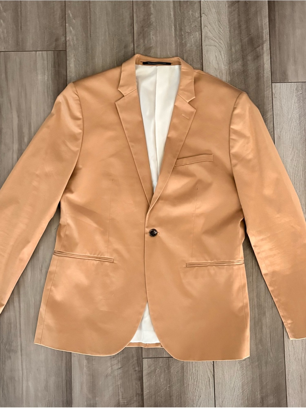 H&M Light Tan Men's Single-Button Blazer